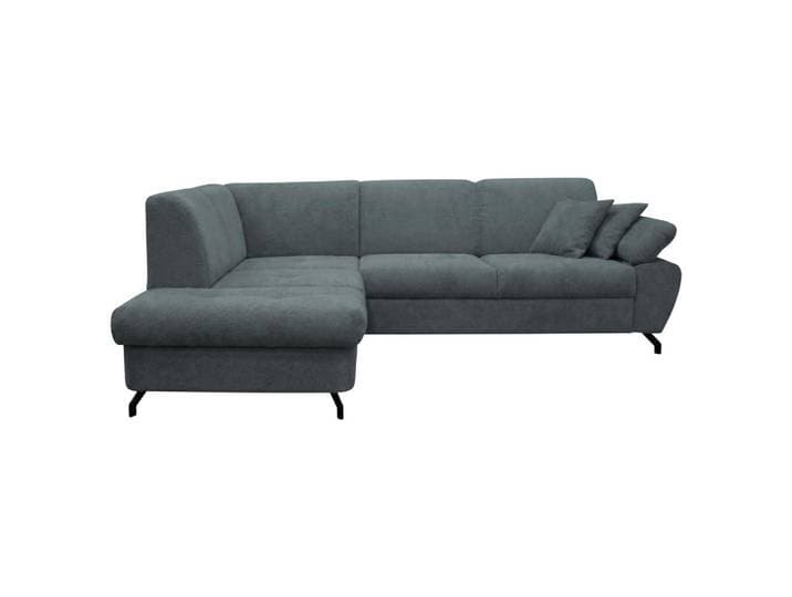 Mid.you Ecksofa Cora, Grau, Metall, Füllung: Schaumstoff, Ottomane links, L-Form, 261x198 cm, Liegefunktion, Wohnzimmer, Sofas & Couches, Wohnlandschaften, Ecksofas