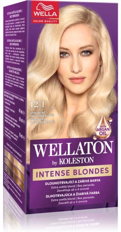 Wella Wellaton Intense coloration cheveux permanente à l'huile d'argan teinte 12/1 Special Ash Blonde 1 pcs