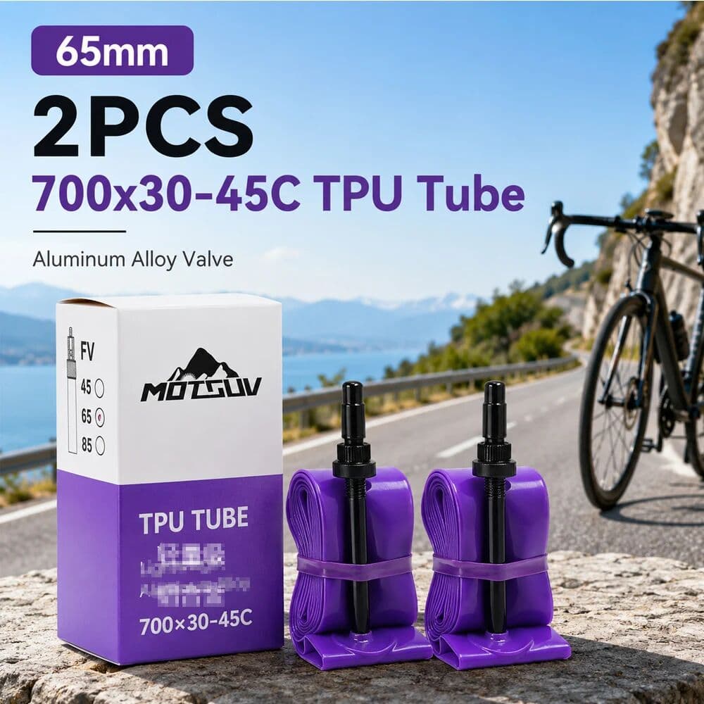 MOTSUV 2pcs MOSTUV TPU Bicycle Inner Tube Camer700Cx30-45C Valve 45mm BMX Bike Tire Pneu Cycling Tyre