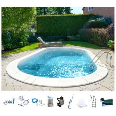 Ovalpool MY POOL BWT "PREMIUM mit sandfarbener Innenfolie", beige (weiß, sand), B:360cm H:120cm L:623cm, Schwimmbecken, Höhe 120 cm, in verschiedenen Größen