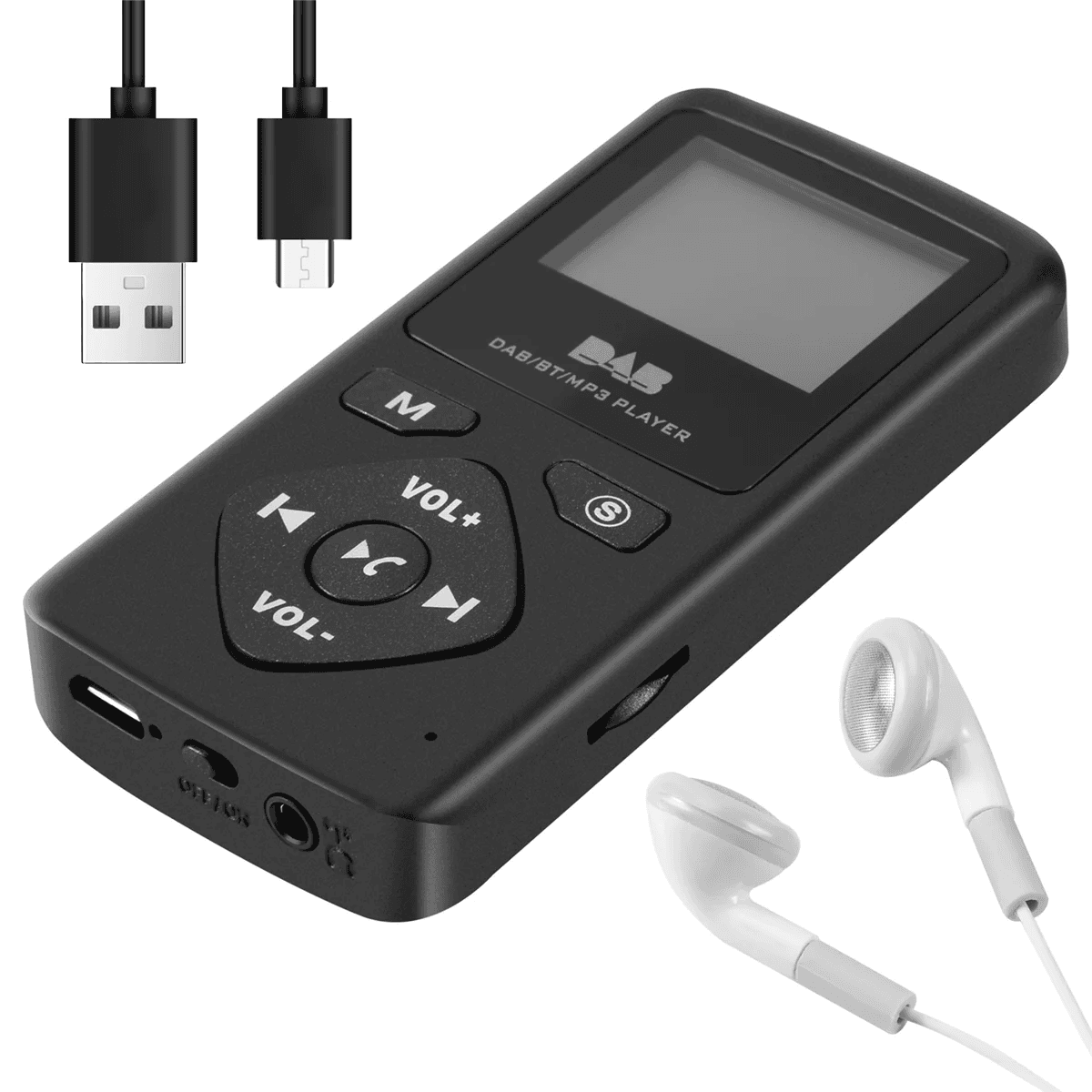 NONE ABQR / Digital Radio Bluetooth 4.0 Personal Pocket FM Mini Portable Radio Earphone MP3 Micro-USB for Home