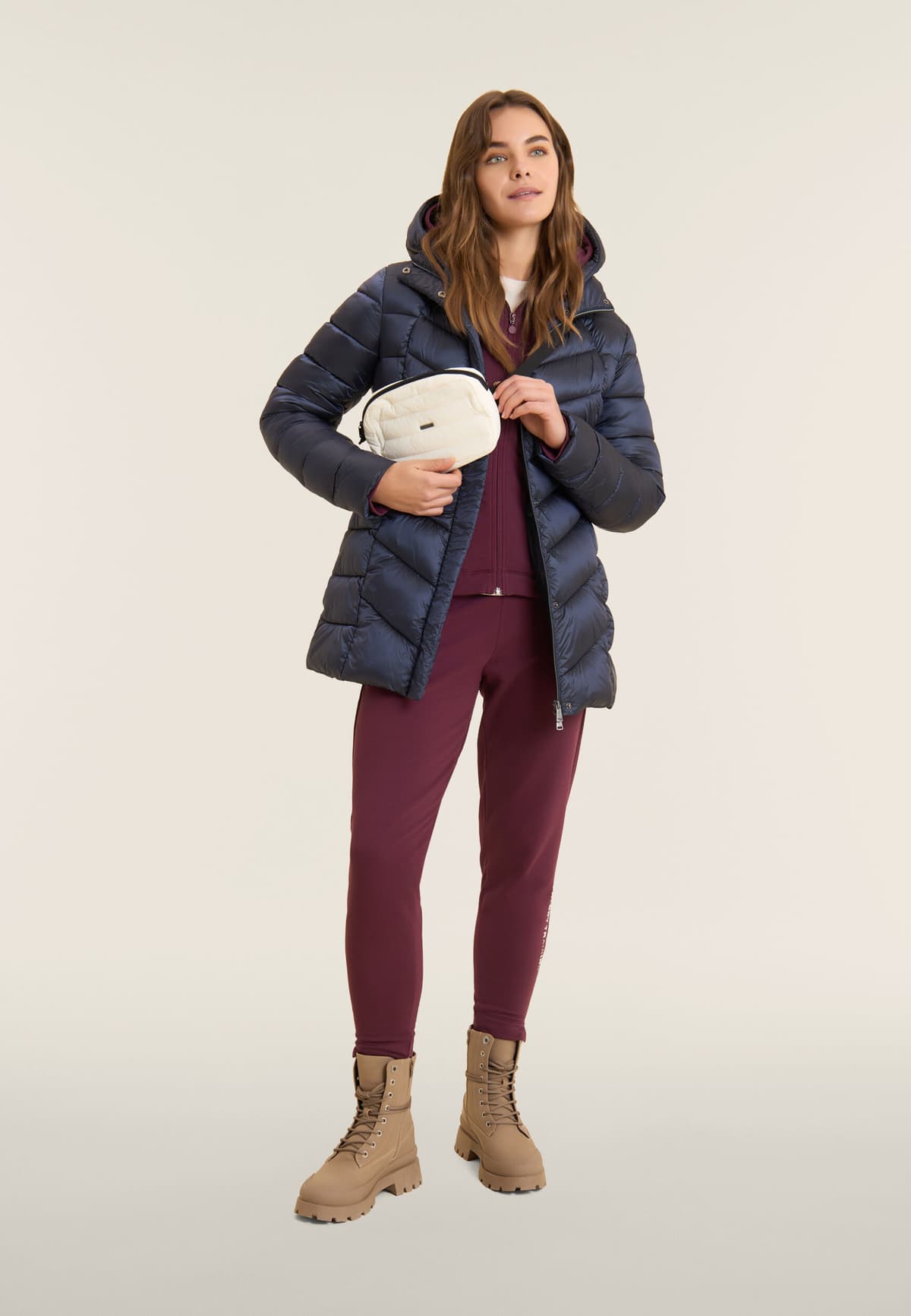Freddy Piumino donna trapuntato con cappuccio e bottoni a pressione Dark Sapphire Donna Medium