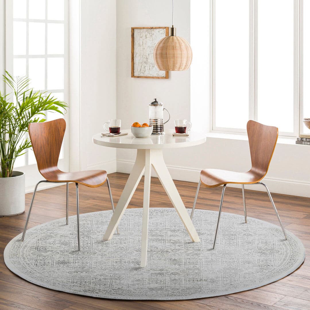 Mistana Copenhaver Traditional Rug Cream;Black;Gray Round 160cm