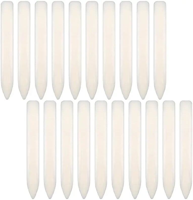 NONE AS60-20 Pack Bone Folder Tool, Plastic Bone Folder Crafts Scoring Folding Creasing Paper Crafting Scrapbooking Tool