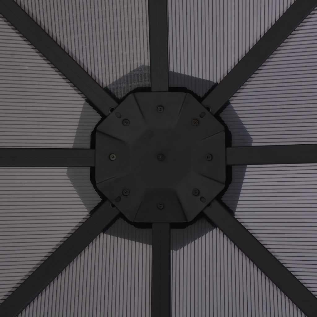 vidaXL Tonnelle avec rideau Aluminium 3x3 m Noir