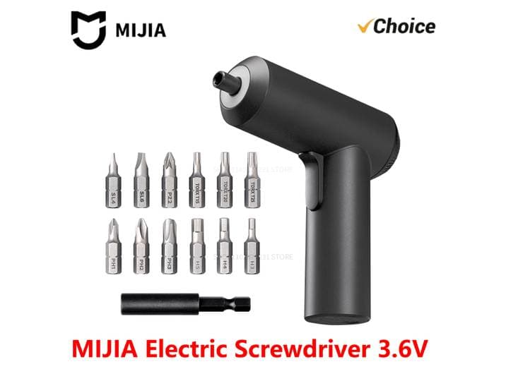 Nouveau tournevis électrique MIJIA 3.6V 2000mAh 5N.M de couple, tournevis électrique domestique avec 12 embouts de vis S2, outils Mi Home