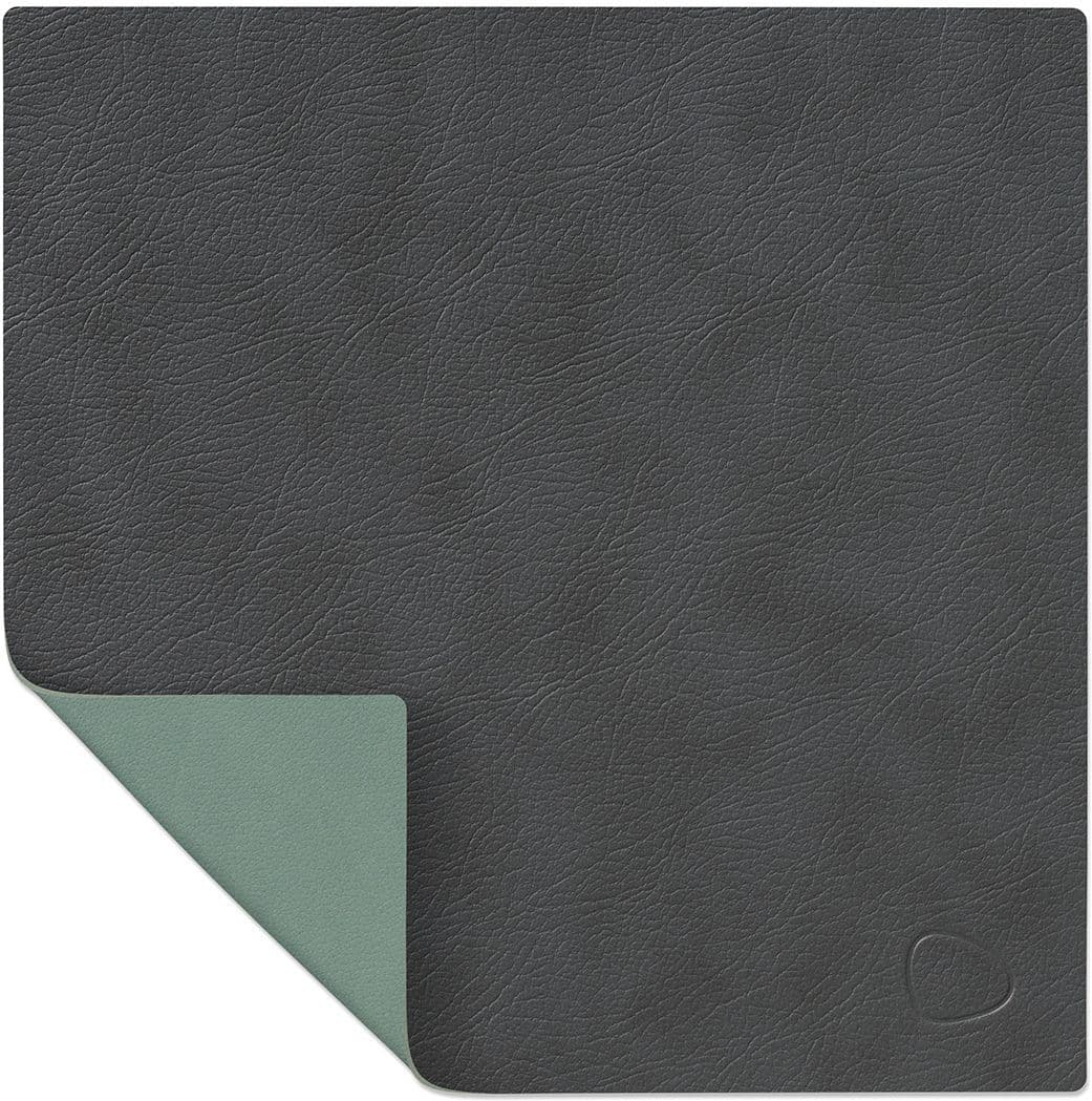 Lind DNA Tovaglietta Double Square Cloud Anthracite/ Nupo Pastel Green 28x28 cm