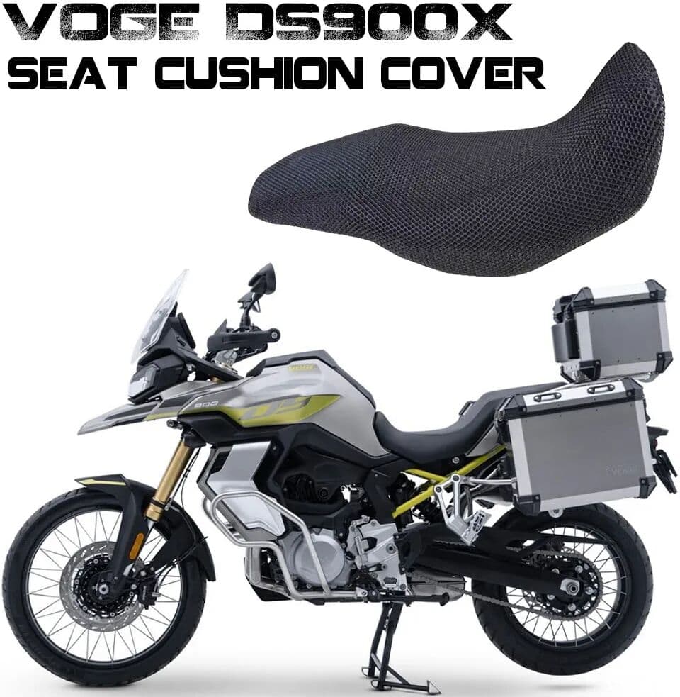NONE Motorcycle 3D Honeycomb Mesh Cushion Seat Covers DS 900 X Heat Insulation Breathable Cushion Seat Covers For Loncin VOGE DS900X