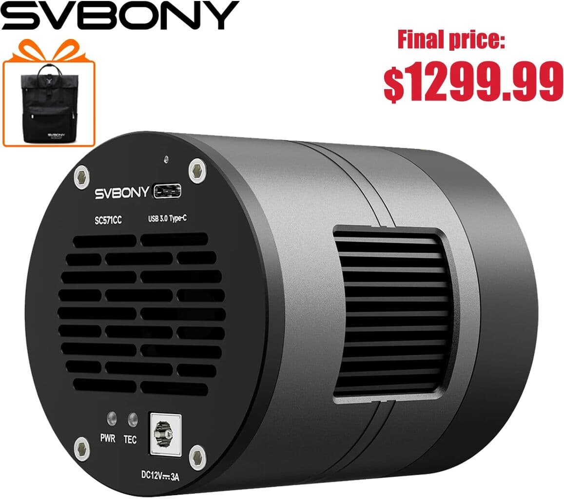 Svbony SC571CC APS-C Color Cooled Astronomical Camera IMX571, Dual-stage TEC Cooled OSC Camera for Deep Space Astrophotography