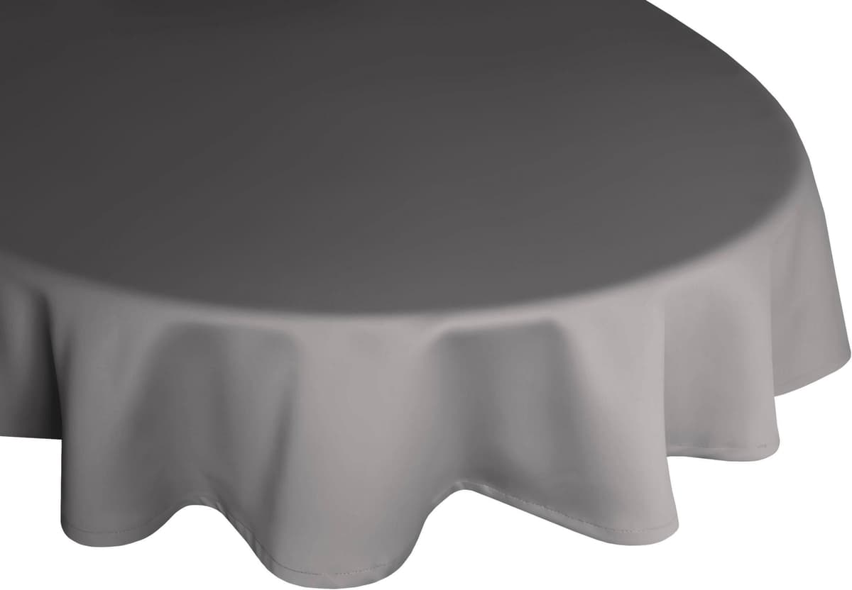 Tischdecke WIRTH "NEWBURY" Gr. 1, grau, Ø:160cm, Baumwolle, Polyester, Tischdecken, Tischdecke, rund grau Ø 160cm, 1 Stk.