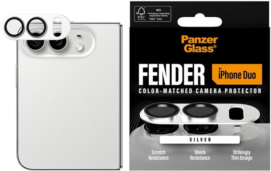 iPhone Duo PanzerGlass FENDER Kamerabeskyttelse - Sølv