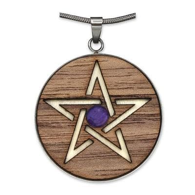Edelstein 'Waldzeichen' Amethyst Pentagramm