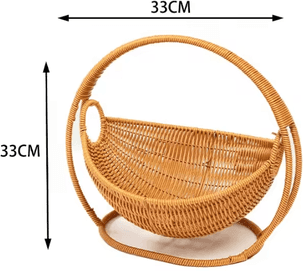 Inspire Curations Cozy Rattan Cat Hammock Bed With Hanging Bracket For Indoor Pets s