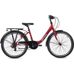 SCOOL 24 Zoll Kinderfahrrad S'COOL chiX 24-K6, Größe 130–145 cm in Rot Rot