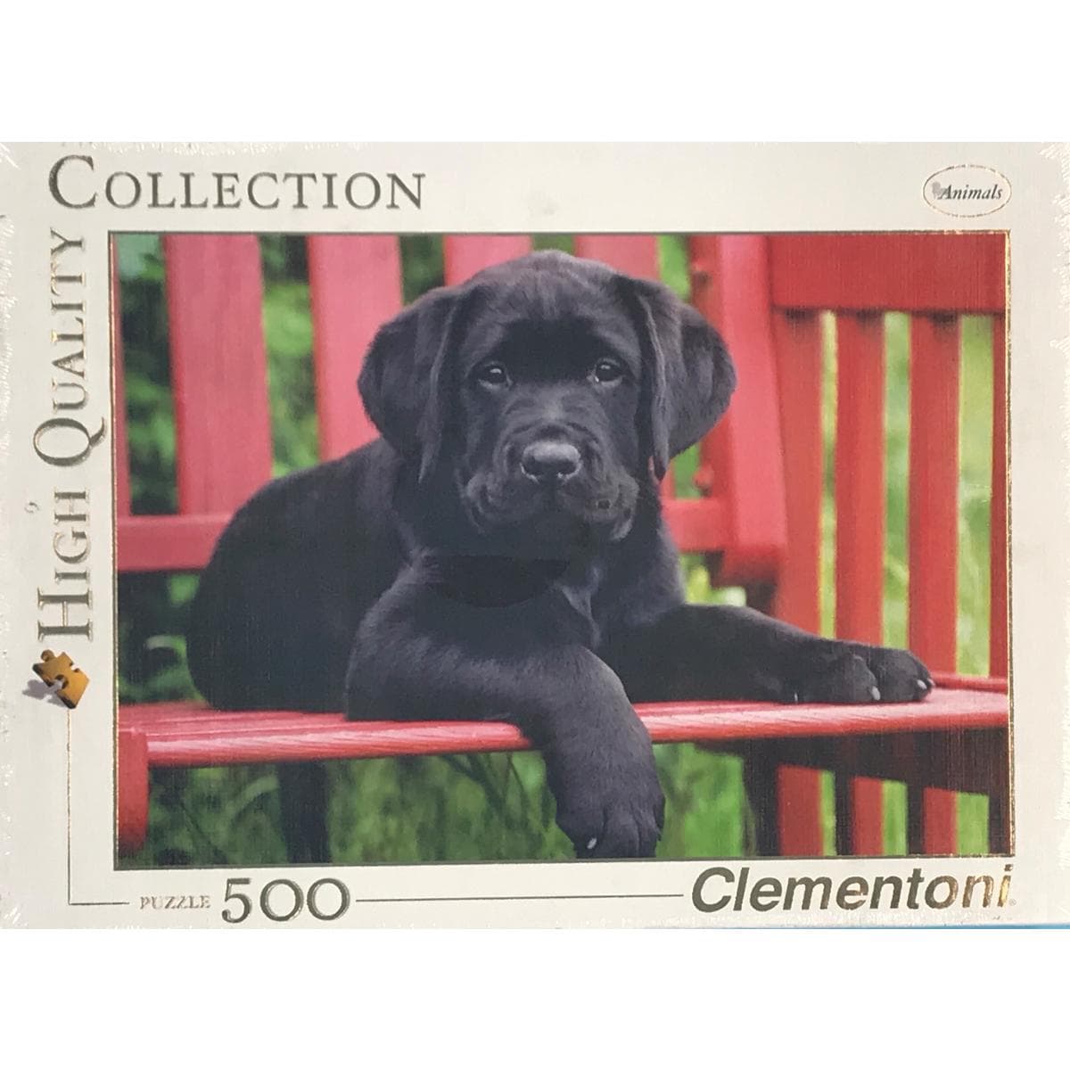 30346 Puzzle 500 Teile, schwarzer Hund, the black dog, Größe 49x36cm