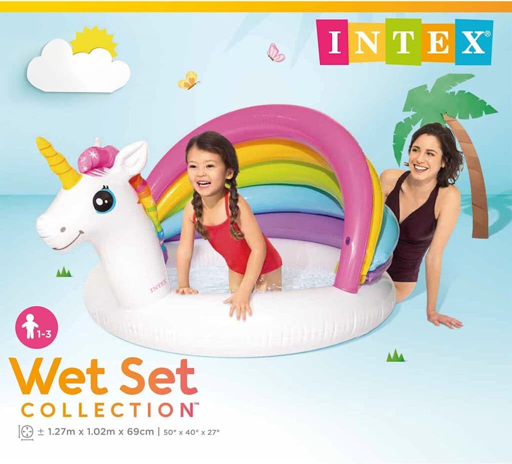 INTEX Piscine pour bébé Forme de licorne 127x102x69 cm