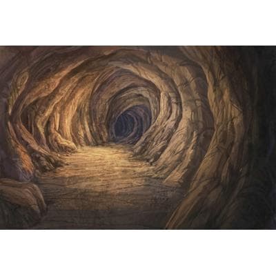 Fototapete PAPERMOON "Steinhöhle", bunt, B:3,5m L:2,6m, Vlies, Tapeten