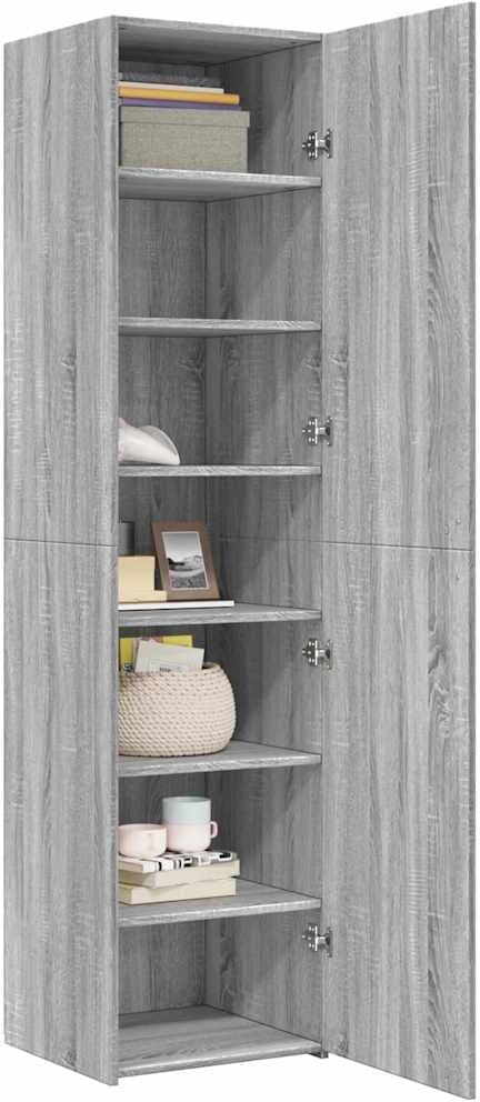 vidaXL Buffet haut sonoma gris 45x42,5x185 cm bois d'ingénierie