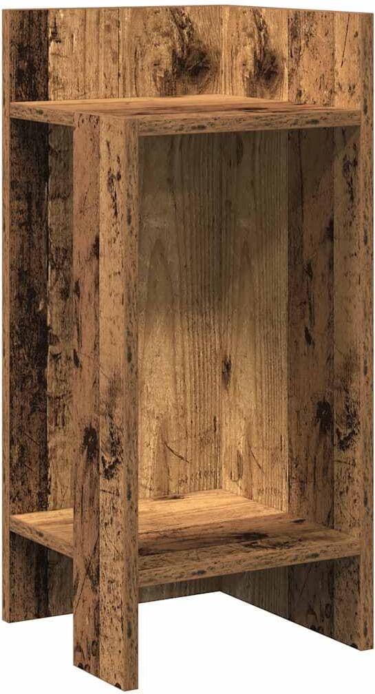 vidaXL Table d'appoint avec étagère vieux bois 25,5x27x60 cm