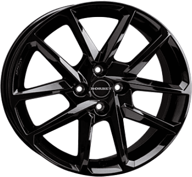 Borbet N Black Glossy 7.5x18 ET 41 5/112 Alufelge Schwarz