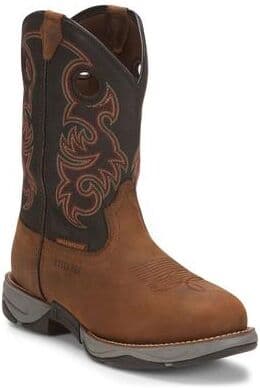 "Tony Lama Junction 11"" WP Square Steel Toe - Mens 13 Brown Boot E2"