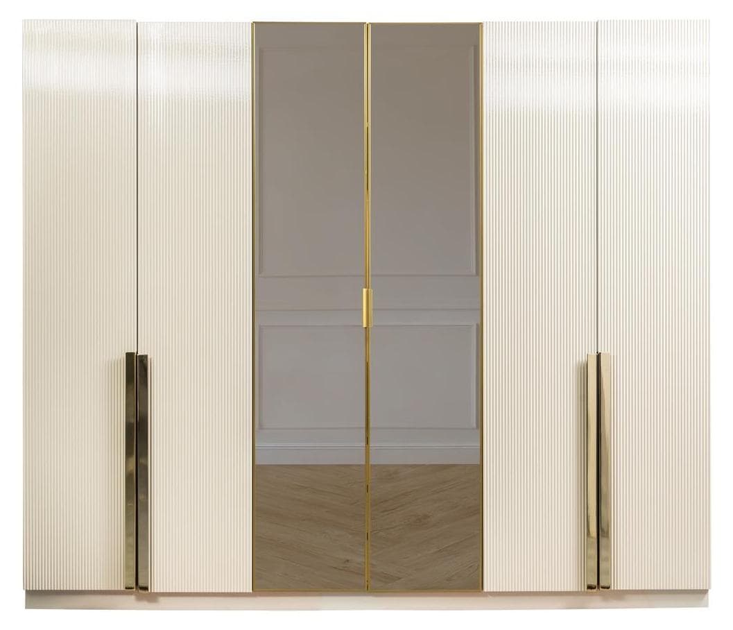 r Beiger Kleiderschrank Holzmöbel Designer Aufbewahrungsschrank