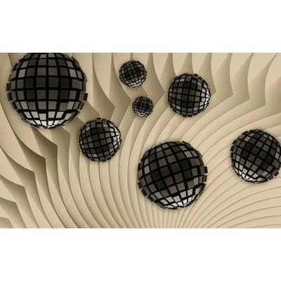 Fototapete PAPERMOON "Abstrakt 3D Effekt", bunt, B:4,5m L:2,8m, Vlies, Tapeten