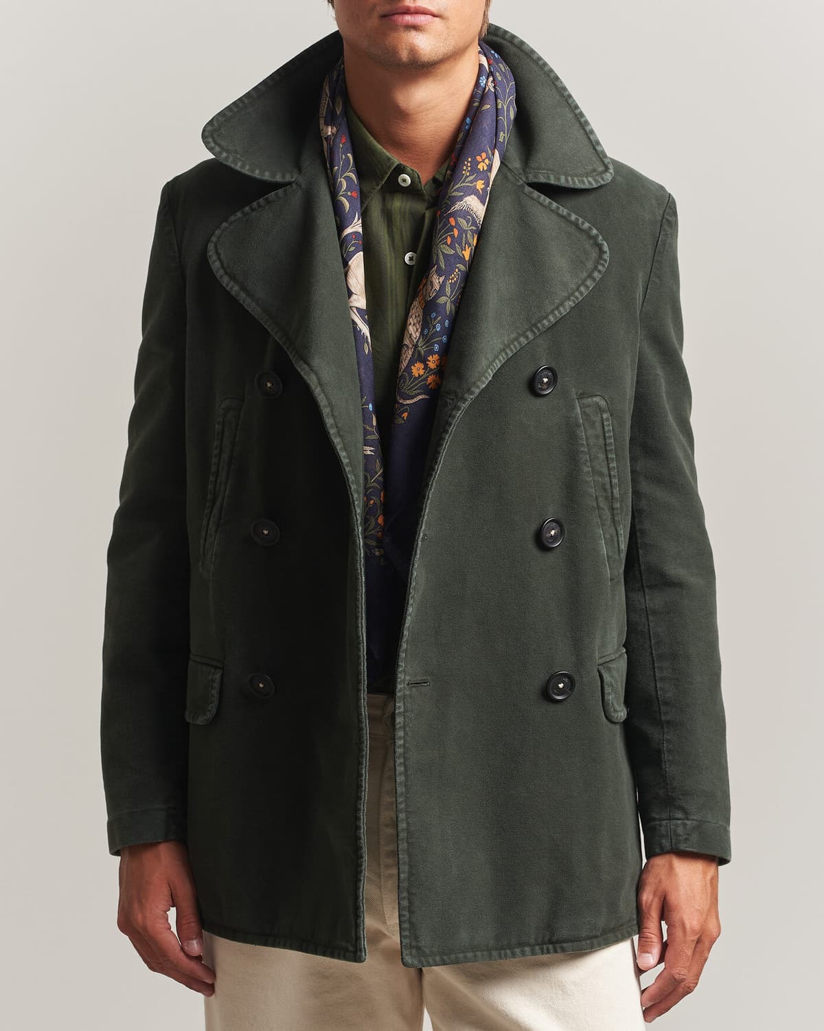 Massimo Alba Moleskine Peacoat  Forest Night