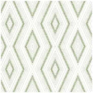 Chesapeake Santa Cruz Green Geometric Wallpaper - 20.5 x 396 x 0.025