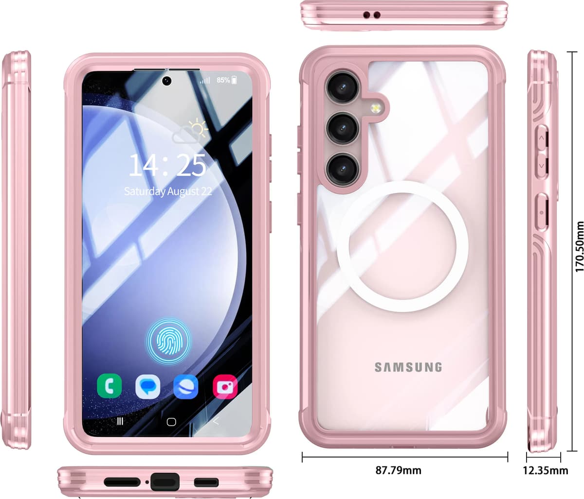 INF Étui mobile pour Samsung Galaxy série S24 Samsung Galaxy S24 Rose Samsung Galaxy S24 Plus
