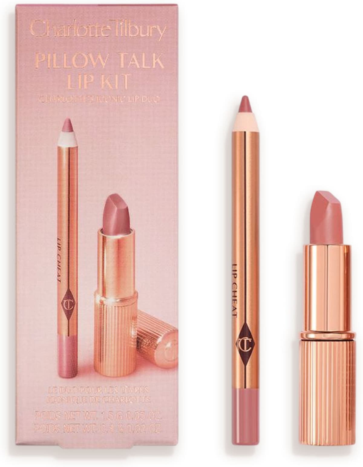 Mini Pillow Talk Lip Kit - Pillow Talk Original Charlotte Tilbury 3386 Mini Pillow Talk Lip Kit Size:
