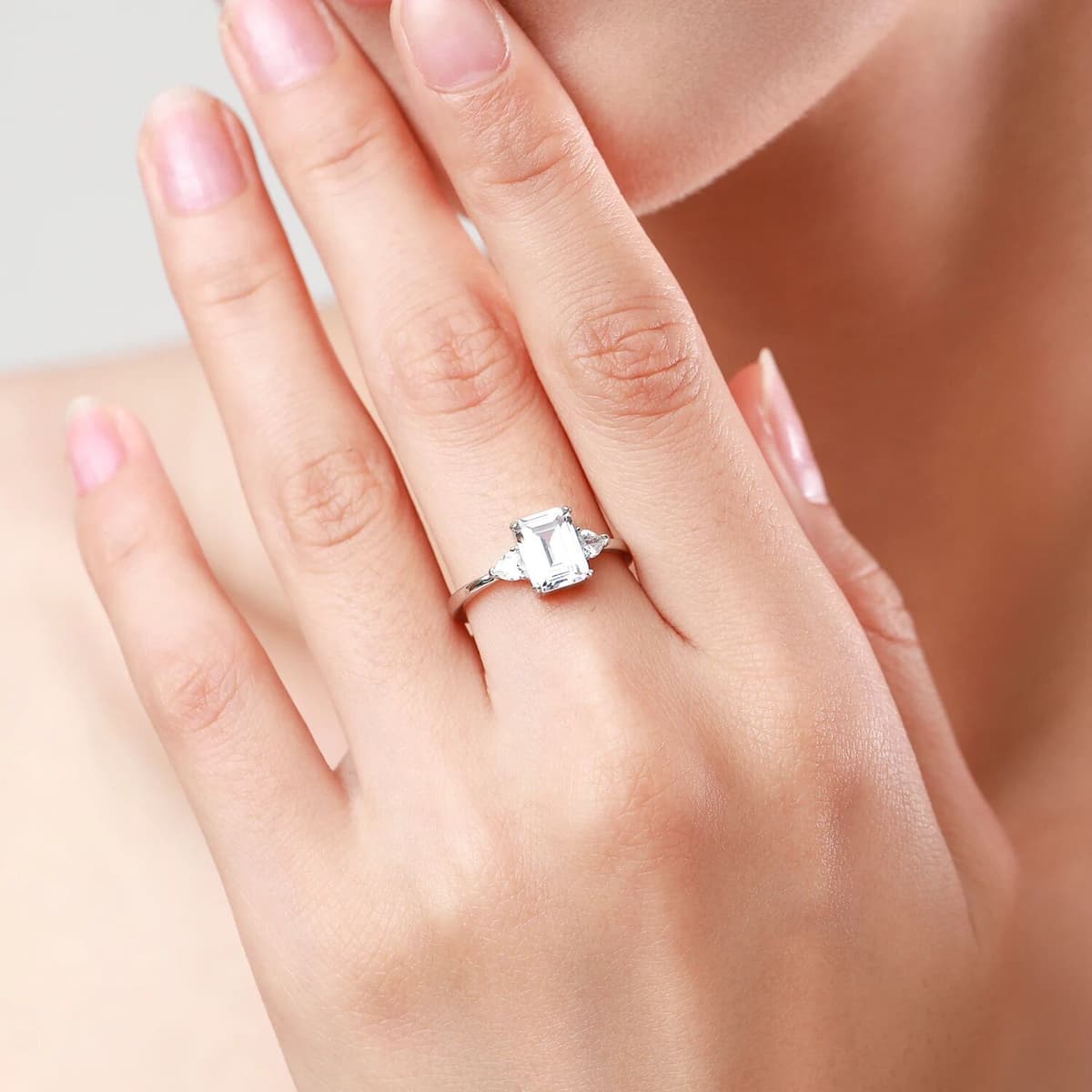 Modian 100% 925 Sterling Silver Luxury Rectangle Emerald Cut 2CT Clear AAAAA CZ Finger Rings For Women Statement Wedding Jewelry