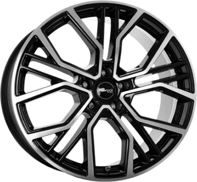 Brock B41 Black Gloss Fully Polished 8.5x21 ET 40 5/112 Alufelge Schwarz