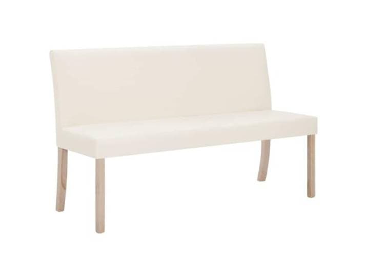 vidaXL Bankje 139,5 cm kunstleer crème