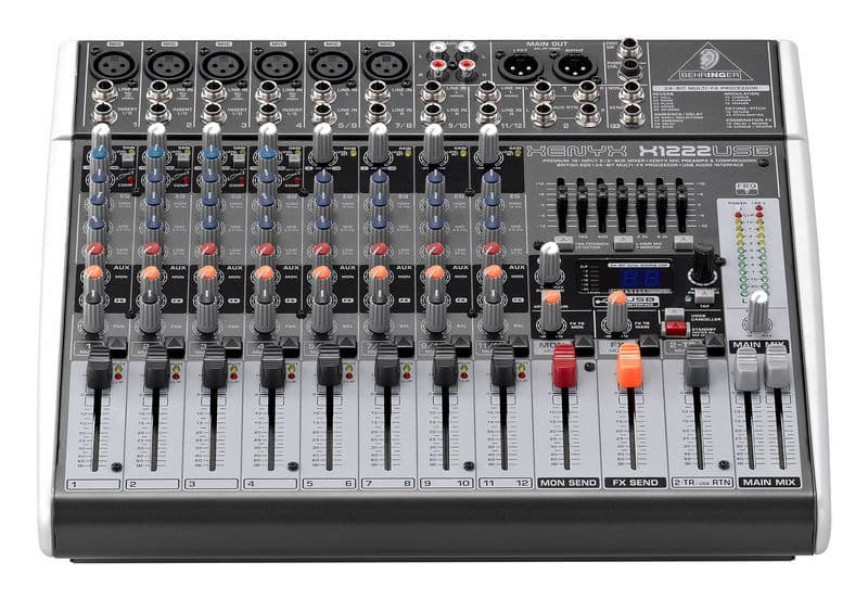 Behringer Xenyx X1222 USB Case Bundle nero