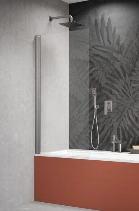 Radaway Nes Pnj Brushed Nickel parawan nawannowy 70cm lewy szczotkowany nikiel szkło przejrzyste 10011070-91-01L