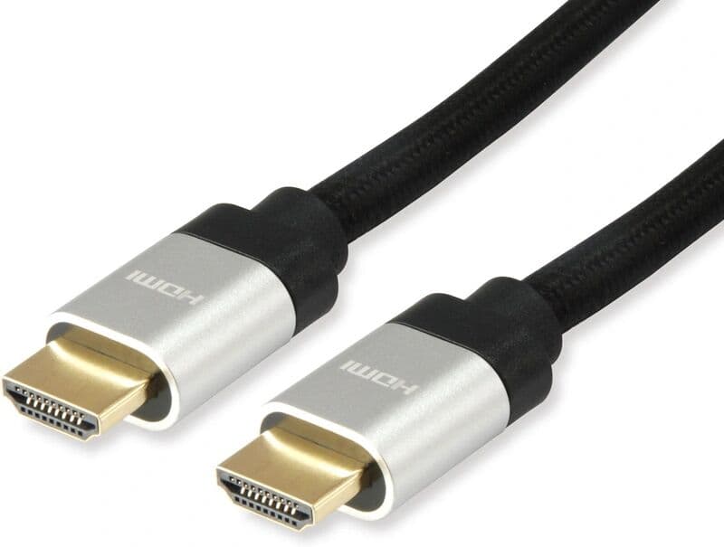 Equip HDMI 2.1 Ultra High Speed 48Gbps 4K 120Hz HDR VRR Braided Cable HDMI male - HDMI male 10m Μαύρο 119385