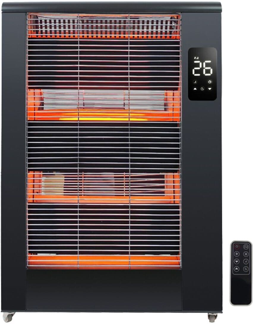 Varmeovn Infrarød 1600-2400-2800 Watt Med Fjernbetjening - Typhoon