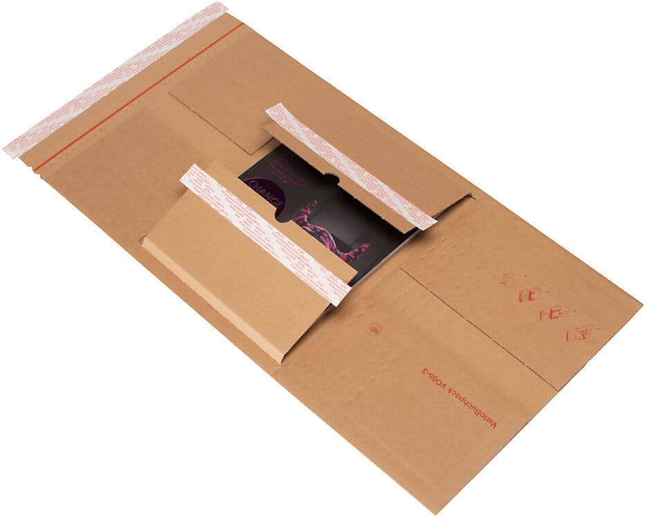 VarioBuchpack Plus, mit 3-fachem Selbstklebeverschluss, LxB 230 x 160 mm, Palette mit VE 2100 Stk ratioform flow