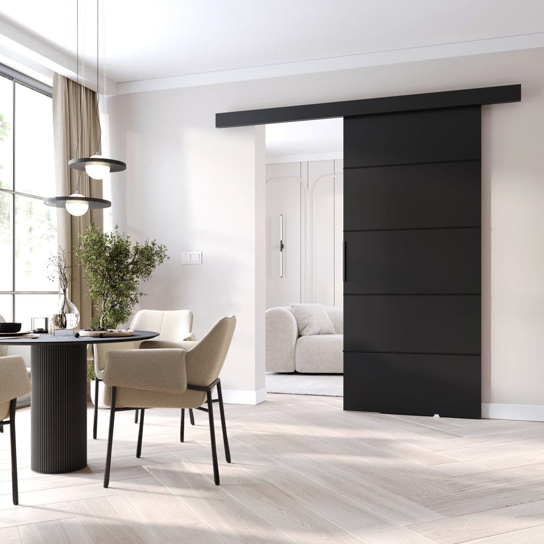 MINIO go for it Sliding Door Prim 2K, Interior Door Black 106cm x 205cm
