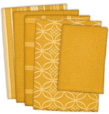 DII Assorted Kitchen Dishtowel & Dishcloths (Set of 5)