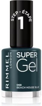 Rimmel Super Gel unhas de gel sem usar lâmpada UV/LED tom 068 Beach House Blue 12 ml. Super Gel