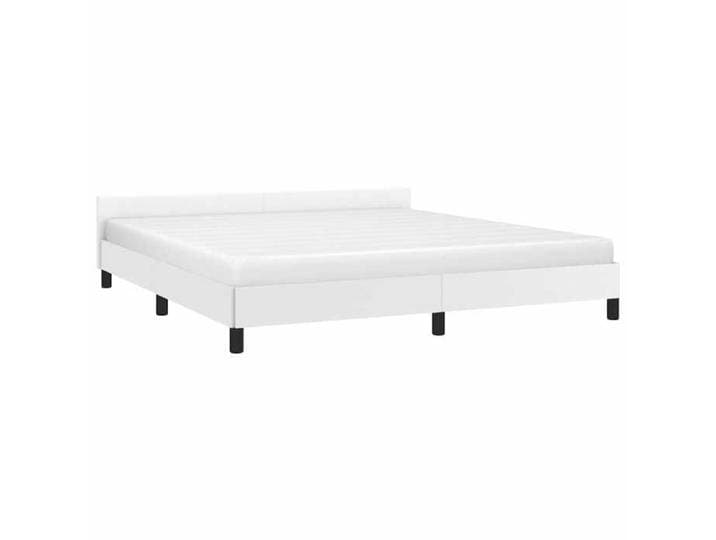 (En Promotion)Lit 2 PERSONNES 180x200cm Cadre de lit Contemporain avec tête de lit sans matelas blanc 180x200cm L219944