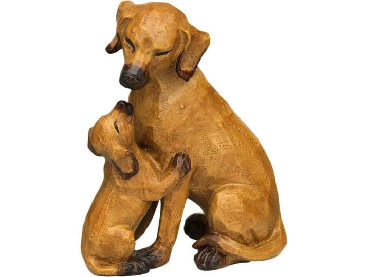 Dekofigur AMBIENTE HAUS Hund mit Welpe , braun, Metall, Dekofiguren, Dekofigur, gross