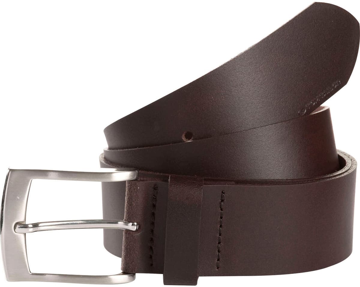 Ledergürtel TOM TAILOR "TTANDREW", Damen, Gr. 100, braun (dunkelbraun), Rindsleder, unifarben, Gürtel Ledergürtel, 4 cm breit, Herrengürtel, Jeans und Casual, bis Gr. 120 dunkelbraun 100