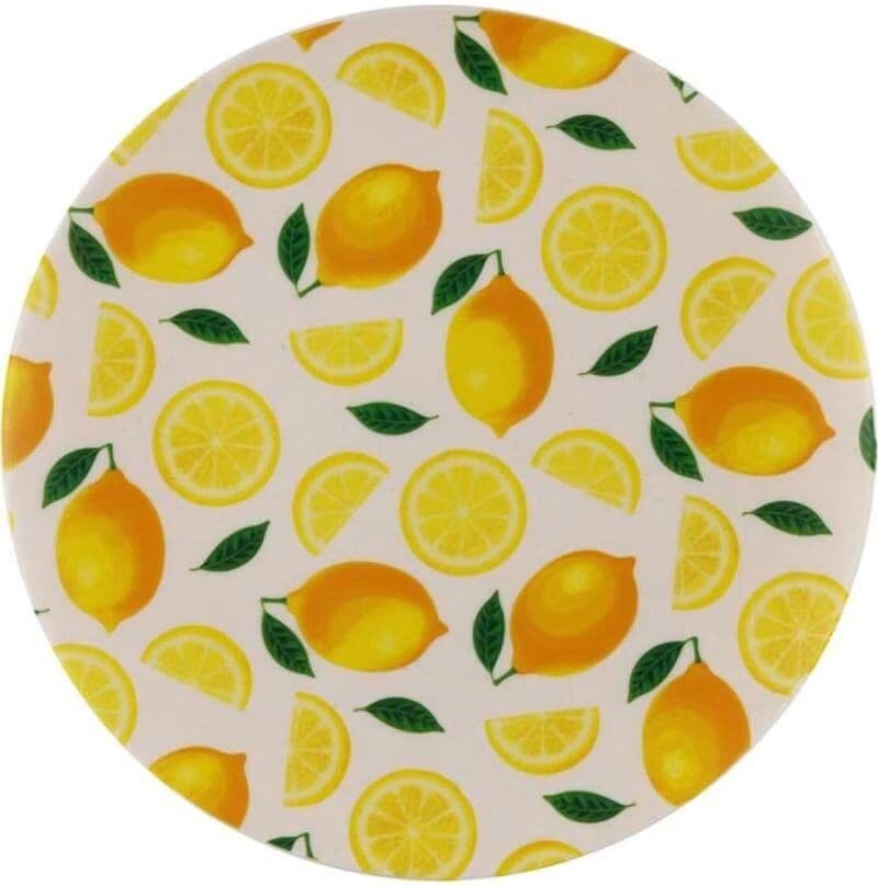 Versa Mantel Redondo Estampado Limones Amarillo Talla Única Unisex