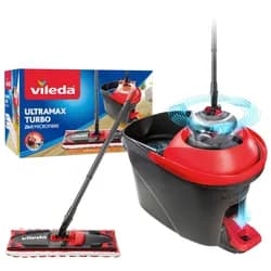Bodenreinigungsset Vileda- Ultramax Schwarz/Rot, 2-teilig