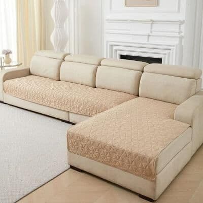 Uplift Treasures Waterproof Quilted Pet Couch Cover For Dogs And Cats khaki 90x180cm 35x70.8in