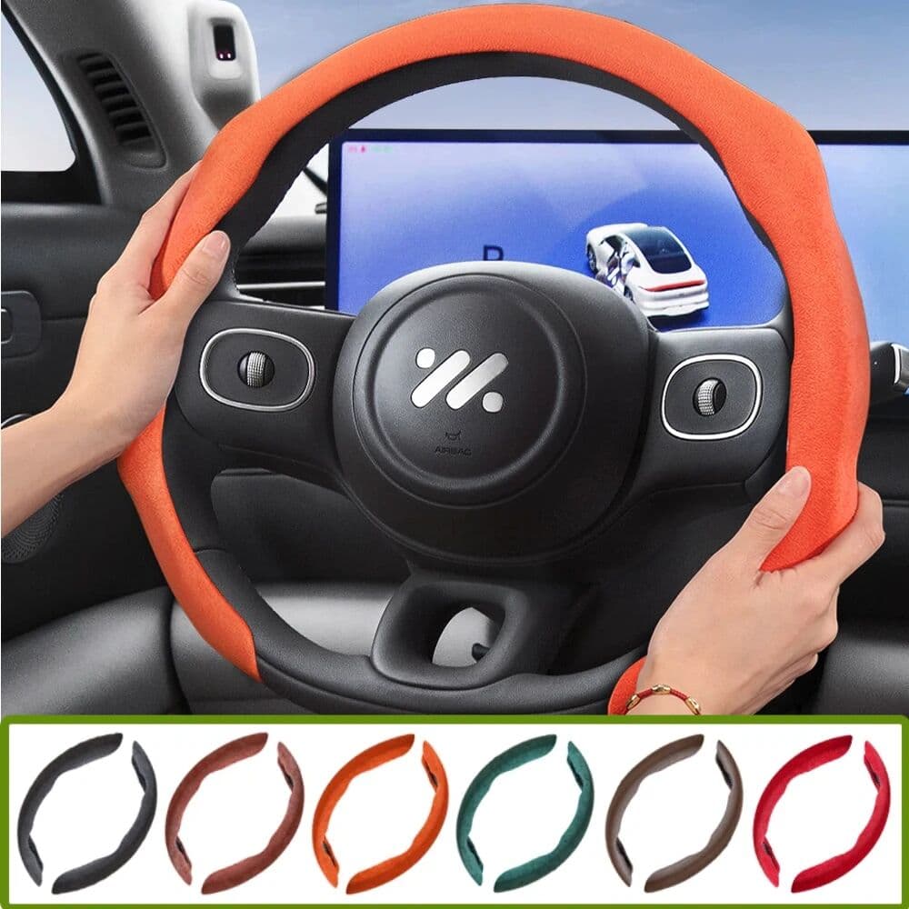 NONE Suitable for Im High-End Suede Snap-On Steering Wheel Cover, Non-Slip and Durable, for Models Such as Ls6 L6 Ls7 L7 Im5 Im6