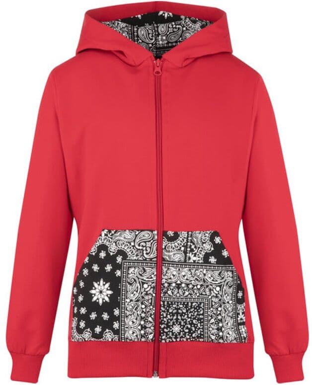 Get Fit Felpa Zip E Cappuccio Maximilian Rosso Bambino 6 Anni